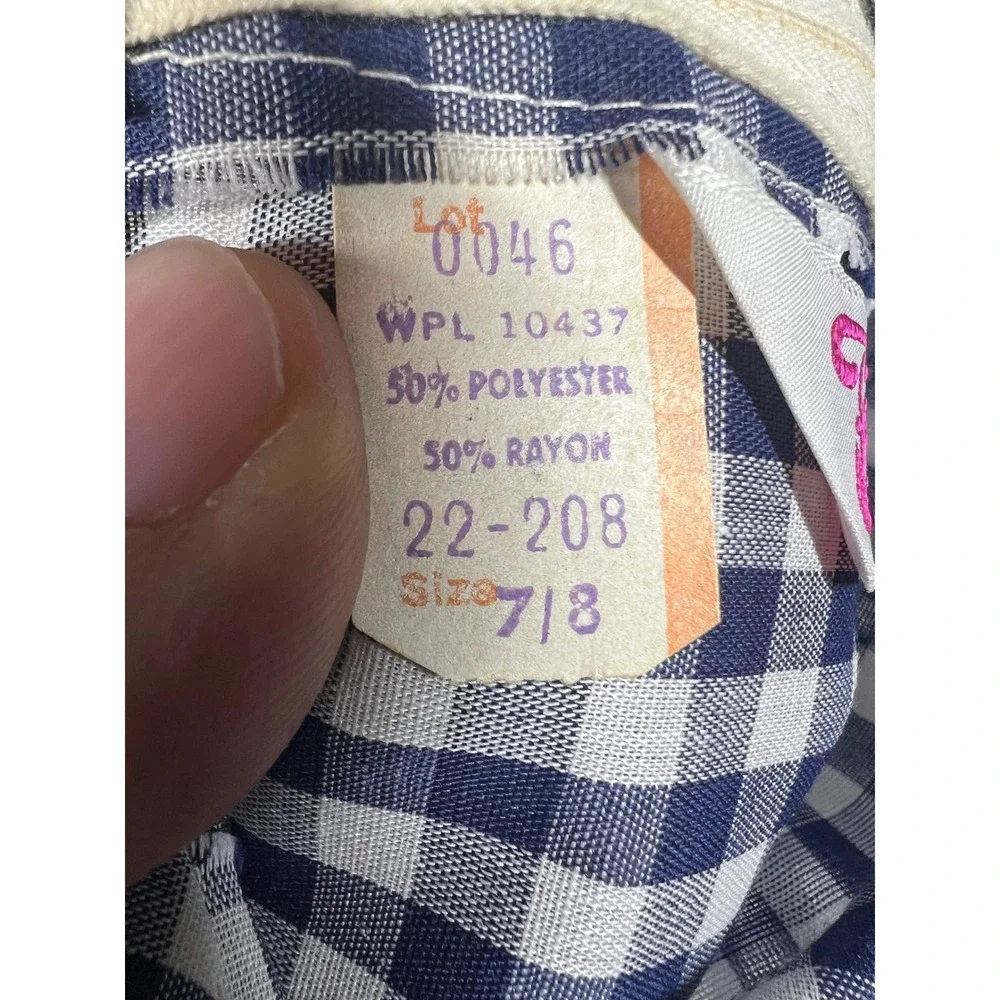 Fritzi of California Gingham‎ Dress Vintage Sleeveless Fit & Flare Size 18 - Picture 6 of 11